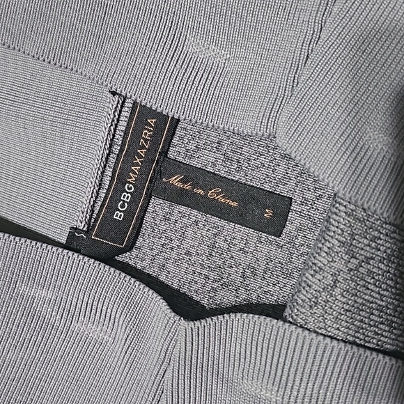 BCBGMaxazria Gray and Black Mini Skirt Size Medium - Picture 3 of 5